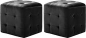 Nachtkastjes 2 st 30x30x30 cm fluweel zwart