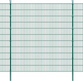 Dubbelstaafmatten en palen 2008x2230 mm 26 m groen