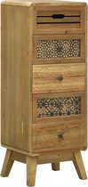 Dressoir met 5 lades 37x30x97,5 cm hout bruin