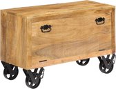 Schoenenkast 86x35x55 cm massief mangohout