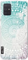 Casetastic Samsung Galaxy A71 (2020) Hoesje - Softcover Hoesje met Design - Rainbow Mandala Print