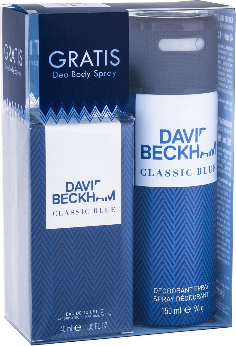 Classic Blue 40ml Edt + Deo Spray 150 ML - David Beckham set