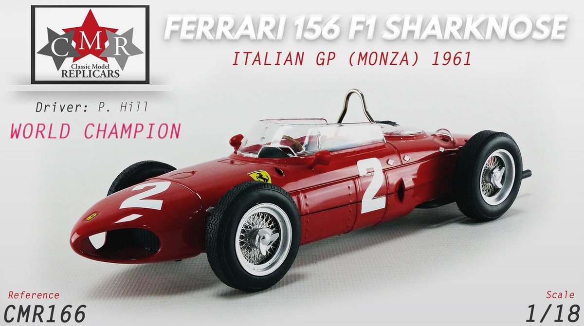 Ferrari 156 Sharknose Nr # 2 GP Italie 1961 Champion du monde P