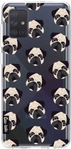 Casetastic Samsung Galaxy A71 (2020) Hoesje - Softcover Hoesje met Design - Pug Trouble Print