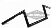 1 inch (25,4mm) Stuur Square 18cm Zwart voor Harley-Davidson