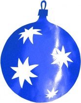 Kerstballen hangdecoratie blauw 40 cm