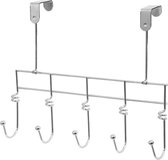 Compactor Deurhangers 5 Haken 39 X 7 X 30 Cm Zilver