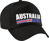 I love Australia supporters pet zwart voor dames en heren - Australie landen baseball cap - Australische supporter accessoire