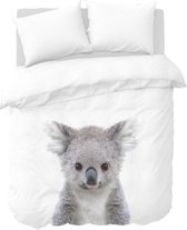 Y-NOT - Baby Koala - Dekbedovertrek - Microvezel - Lits-jumeaux - 240x200/220 cm - Wit, Multi