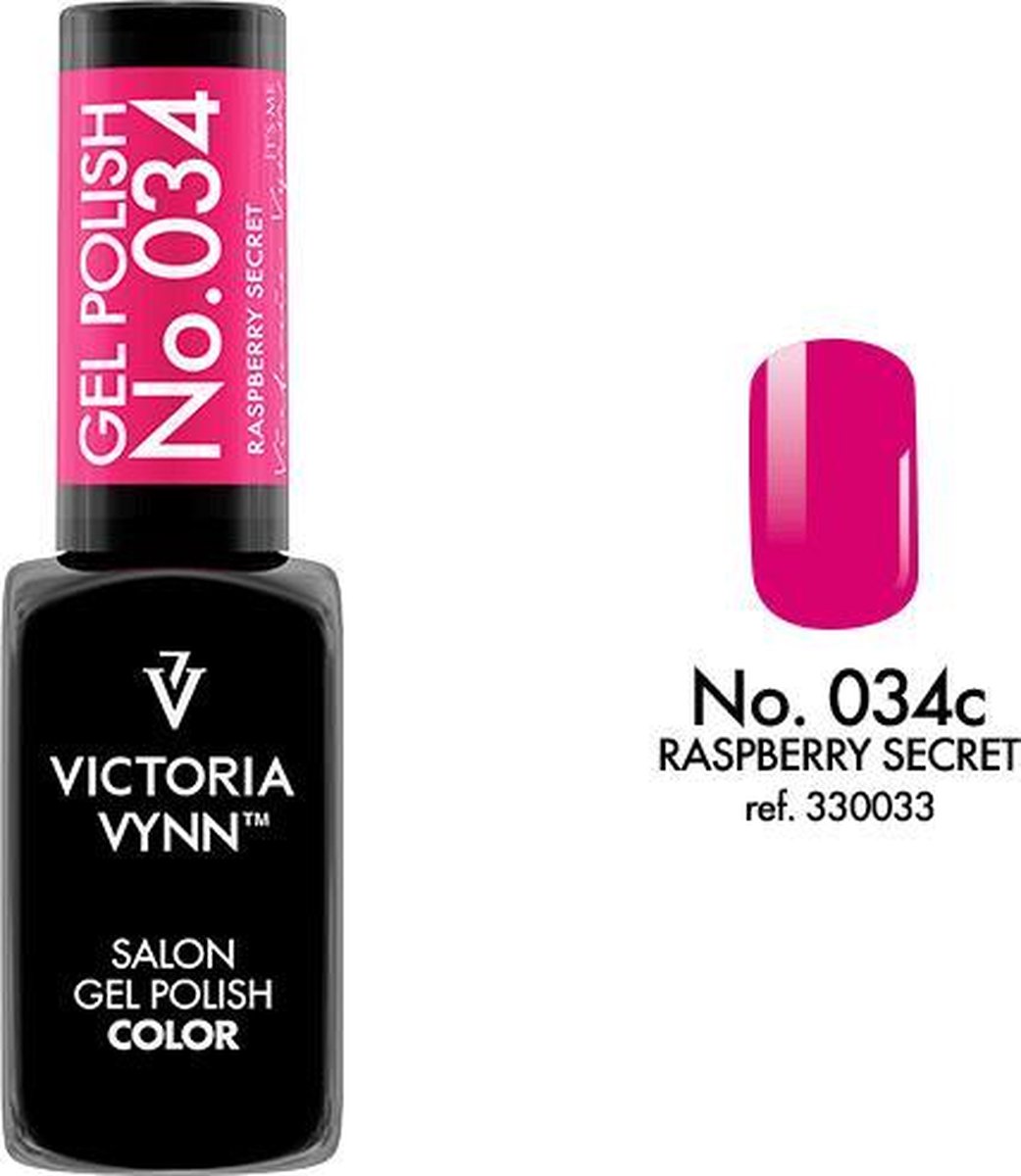 Gellak Victoria Vynn™ Gel Nagellak - Salon Gel Polish Color 034 - 8 ml. - Raspberry Secret