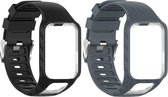 Horlogeband Carbon Large 2-pack geschikt voor TomTom Runner 3 / Spark 3