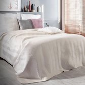 Beddensprei_sprei_kleur_creme_200X220cm_100% POLYESTER_