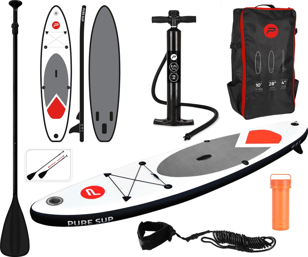 Pure4Fun Opblaasbare Stand Up SUP-Board - 305x71x10 cm - Complete