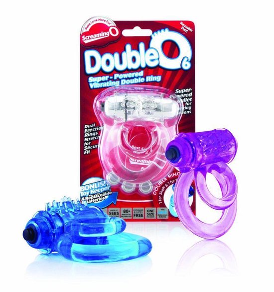 Screaming O Cockring Dubbele Penisring Met Vibrator Blauw 100