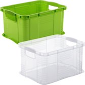 Rotho systeembox AGILO 18 liter / A4 groen 18 L.