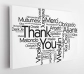 Dank u Word Cloud in verschillende talen, concept achtergrond - Modern Art Canvas - Horizontaal - 352934129 - 80*60 Horizontal