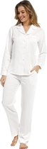 Dames pyjama satijn Pastunette De Luxe 25212-310-6 snow white - Wit - 50