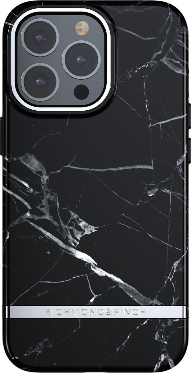 Richmond & Finch Black Marble hoesje voor iPhone 13 Pro - zwart