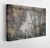 Abstracte veelkleurige grunge achtergrond met abstracte gekleurde textuur, oude kleur Grunge Vintage verweerde achtergrond. - Moderne kunst canvas - Horizontaal - 1097927525 - 115*