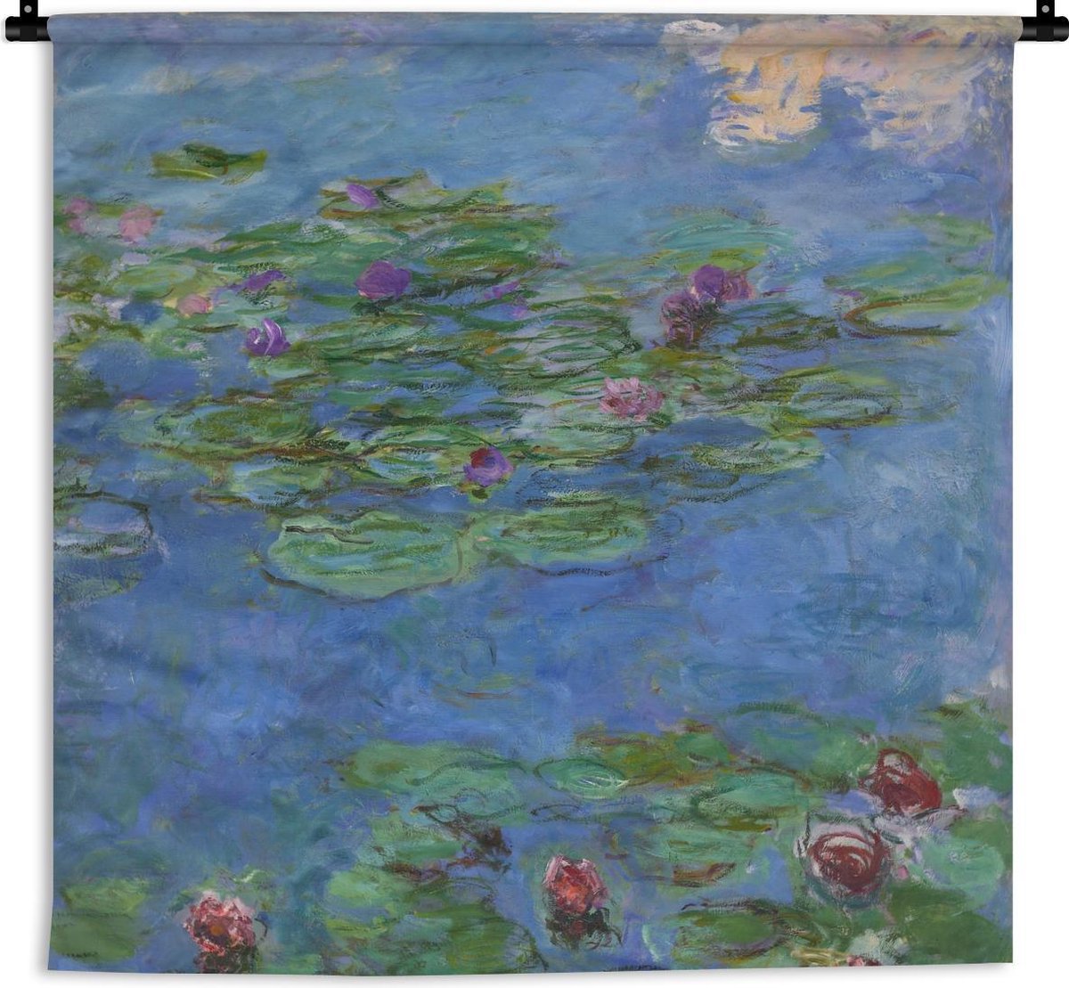 Tapisserie Murale "Nénuphars" De Claude Monet - 89x70 Cm - Coton Doublé - Fabriqué En Belgique