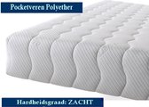 Caravan -  1-Persoons matras - Pocketvering Polyether SG 30 - 25 cm - Zacht ligcomfort - 80x190/25