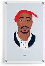 Walljar - Tupac - Muurdecoratie - Plexiglas schilderij