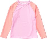 Snapper Rock - UV Rash Top voor meisjes - Crop - Lange mouw - Sunset Pink - maat 116-122cm