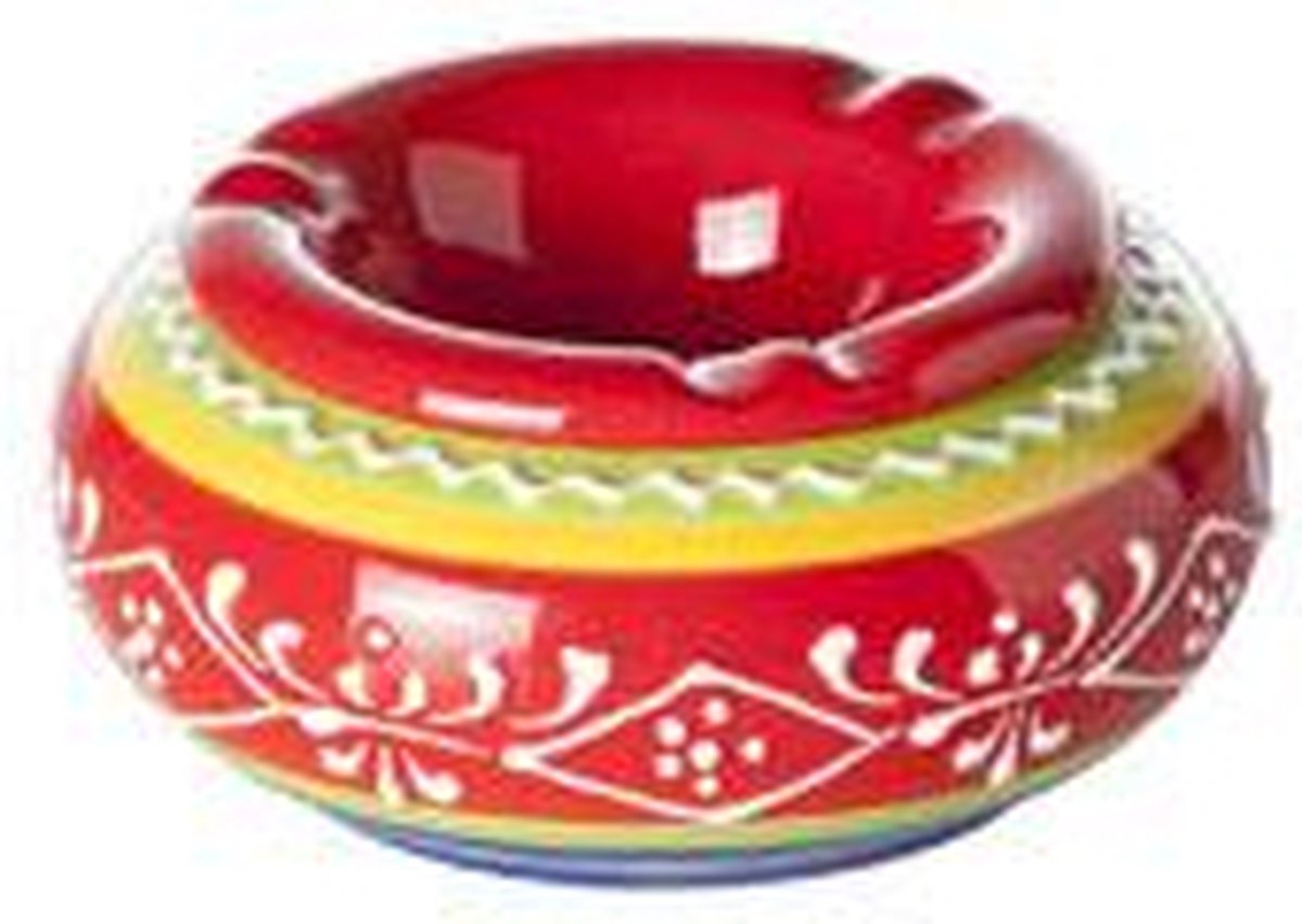 Sombrero Red Ashtray D10.5xh5cm