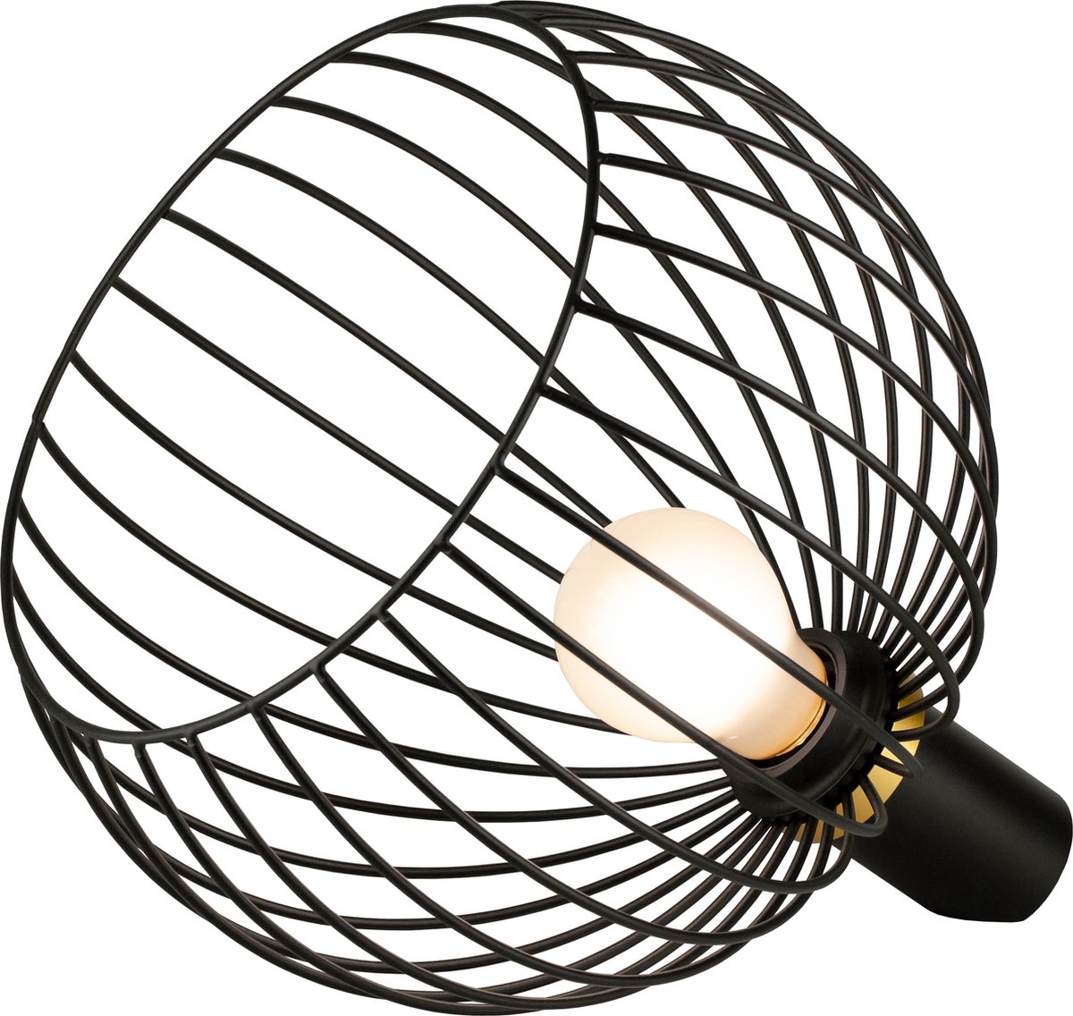 Oonah tafellamp, staal, zwart/goud, ø250mm, E27-fitting (lamp niet inbegrepen), IP20 binnengebruik