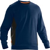 Jobman 5402 Sweatshirt ronde hals - Maat XL - Blauw / Zwart