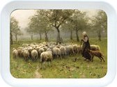 Dienblad schapen melamine 24x33cm