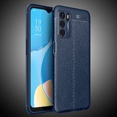 OPPO A16 Hoesje - Mobigear - Luxury Serie - TPU Backcover - Blauw - Hoesje Geschikt Voor OPPO A16