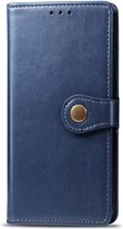 Mobigear Snap Button Telefoonhoesje geschikt voor OPPO A5 (2020) Hoesje Bookcase Portemonnee - Blauw