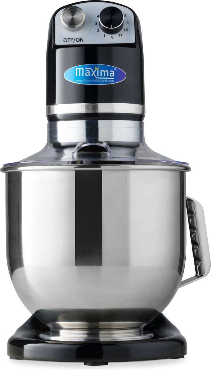 Maxima Planeetmenger 7 L Tot 2 Kg Deeg Zwart - RVS Mengkom - 11 Snelheden - Keukenmachine - Standmixer - Keukenrobot - 7 liter van Maxima — afbeelding 4