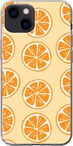 Geschikt voor iPhone 13 mini hoesje - Fruit - Sinaasappel - Tropisch - Siliconen Telefoonhoesje