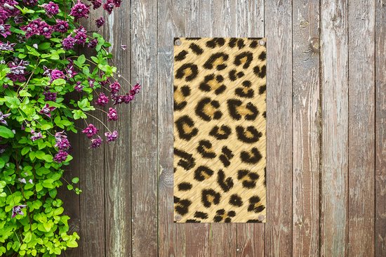 Affiche de jardin Un gros plan d'une peau de léopard illustrée - 30x60 cm - Toile de jardin - Affiche d'extérieur