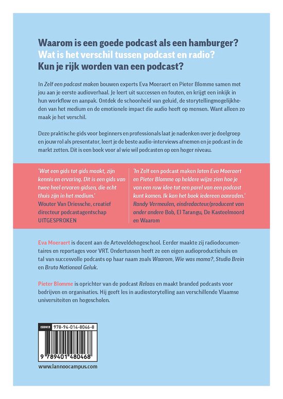 Zelf Een Podcast Maken 9789401480468 Eva Moeraert Boeken Bol 