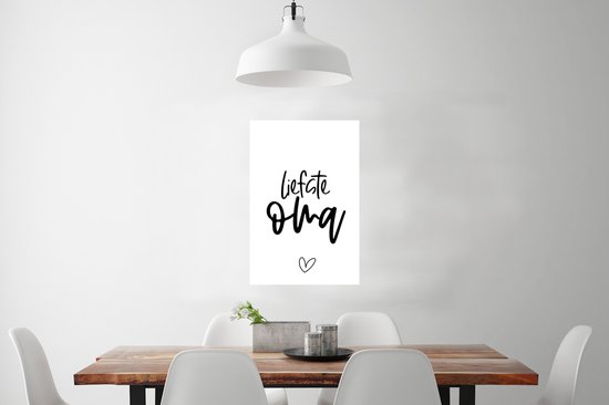 Poster Citations - Chère grand-mère - Dictons - Grand-mère - 40x60 cm - Cadeau Vaderdag - Cadeau - Cadeau pour lui - Astuce - Hommes