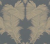 AS Creation Trendwall 2 - PALMBLAD BEHANG - Botanisch - goud grijs - 1005 x 53 cm