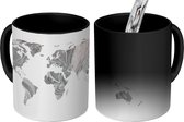 Magische Mok - Foto op Warmte Mok - Wereldkaart - Abstract - Design - 350 ML