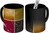 Magische Mok - Foto op Warmte Mok - Marmer - Goud - Chic - 350 ML