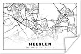 Poster Stadskaart - Heerlen - Nederland - 90x60 cm - Plattegrond