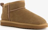 Hush Puppies gevoerde suede dames enkellaarsjes - Bruin - Maat 39 - Echt leer