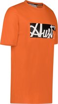 Jersey T-shirt met print Oranje