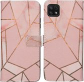 iMoshion Design Softcase Book Case Samsung Galaxy A22 (5G) hoesje - Pink Graphic