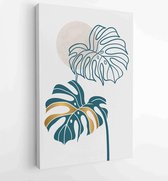 Botanische en gouden abstracte muur kunst vector collectie. 1 - Moderne schilderijen – Verticaal – 1875717850 - 115*75 Vertical