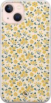 iPhone 13 hoesje siliconen - Yellow garden | Apple iPhone 13 case | TPU backcover transparant