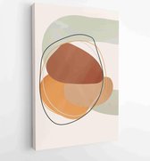 Abstracte kunst achtergrond vector. Modern Nature shape line art behang 4 - Moderne schilderijen – Verticaal – 1934355029 - 80*60 Vertical