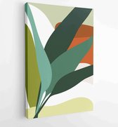 Abstracte kunst natuur achtergrond vector. Modern shape line art behang 3 - Moderne schilderijen – Verticaal – 1933708202 - 50*40 Vertical