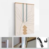 Halverwege de eeuw modern design. Een trendy set van abstracte handgeschilderde illustraties voor wanddecoratie, Social Media Banner, Brochure Cover Design - Modern Art Canvas - ve